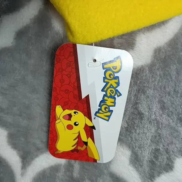 Pokemon Pikachu One Piece Pajamas Youth Medium 8/10 Black Yellow Hooded Fleece - Picture 9 of 9